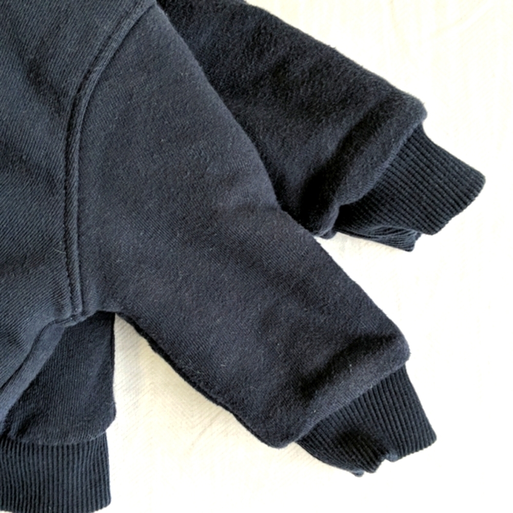 joe fresh navy warm lined zip-up hoodie sweatshirt 3-6 months baby boy - Picture 7 of 8